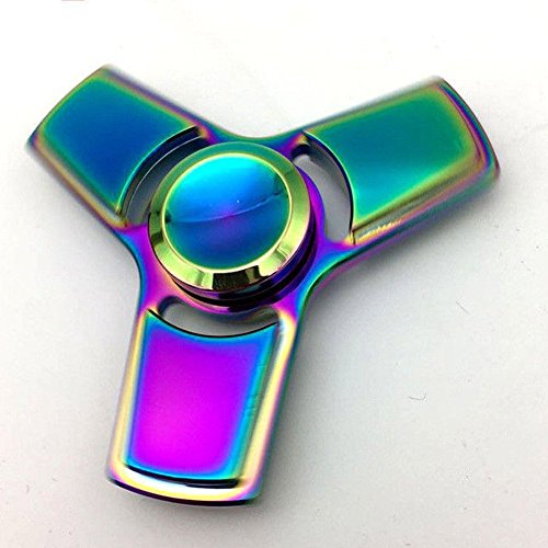 Hand Spinner Toy, Rainbow Metal High Speed Tri-Spinner Fidget Toy for Stress and Anxiety Relief - EDC Office Toy (E) Hand Spinner Toy, Rainbow Metal High Speed Tri-Spinner Fidget Toy for Stress and Anxiety Relief - EDC Office Toy (E)