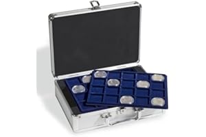 Leuchtturm Maletín portamonedas 322414 Cargo S6 - Incl. 6 bandejas para 120 Monedas de 10, 20 ó 25 Euros - 292 x 97 x 213 mm