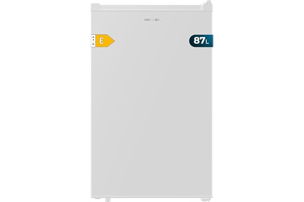 Cecotec Congelador Vertical Sobremesa 87L Bolero CoolMarket TF 87 White. 83,6 cm de Altura y 50,6 cm de Ancho, Bajo Consumo, Puerta Plana y Reversible, Diseño Compacto, Blanco