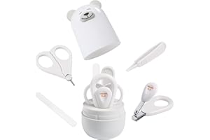 PAPABEAR Baby Nail Clippers Set with Cute Case, Infant Fingernail and Toenail File Kit for Newborn Manicure and Pedicure, New Mom Grooming Gift