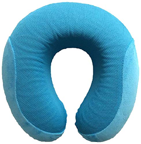 Preisvergleich Produktbild SafeAsleep Blau Memory-Foam-Kissen mit Cool Gel Travel Pillow