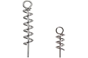 DRCHOER Lot de 150 hameçons de pêche à manivelle de centrage broches appâts de pêche appâts bas de ligne à loquet fixe aiguille ressort verrouillage tournant