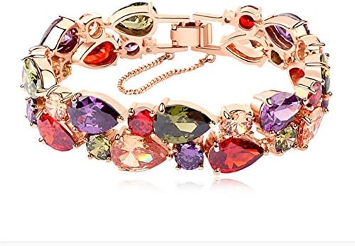 Nine tail fox Women'S Luxury Extraordinary Colorful Zircon Stone Bracelet Shining Extraordinary Temptation Wristband , color