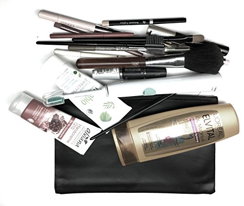 TheVery® Design- Geldtasche Banktasche Kosmetiktasche Kulturtasche Kulturbeutel Schminktasche Hygienetasche – Kultur Kosmetik Zubehör Stift Beutel Etui Case Hülle Tasche – Accessory Cosmetic Beauty Pocked Case Pcase – 100% Polyester – 25x17x2cm – 45g - 5