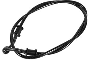 SUUONEE tubo freno linea, 50 cm - 120 cm tubo freno moto intrecciato in acciaio freno frizione tubo flessibile tubo olio colorato(1200mm-Nero)