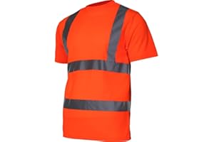 LAHTI PRO L4020704 - Maglietta ad alta visibilità da lavoro, taglia XL/56, giallo/arancione