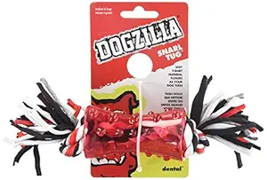 Petmate 30891 Dogzilla Tee Tug Pet Toy, Medium, Red/Black/Grey and White