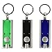 Produktbild COM-FOUR Schlüsselanhänger mit LED Lampe in DREI schwarz grün blau (3 Stück)