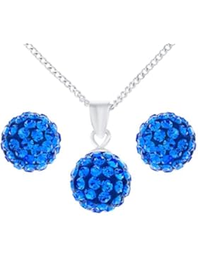 Ornami Damen-Schmuck-Set Kristall Blau 47 cm - SPE6I