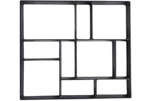 ESTINK Molde para Cemento, Molde para Hormig¨®n, Molde para Hacer Pavimentos/Caminos/Suelos de Jard¨ªn, Patio, BALC¨®n, Terraza, de Pl¨¢Stico Resistente, 45X40X4cm