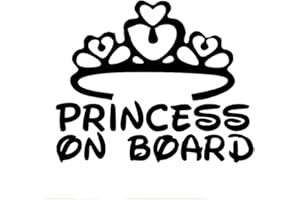 EELABPER N-K Adesivo di sicurezza per finestrino auto, motivo principessa su bordo con stampa a bordo, bianco economico e durevole