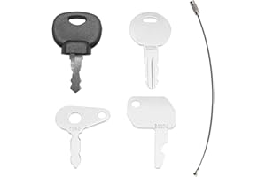 DEFIYEAR 4PCS Dumper Keys, Master Plant Key Set for Heavy Construction Machinery, Compatible for Thwaites Dumper Key, Lucas T250, JCB/Bomag Excavators T250 92274 14607 1051