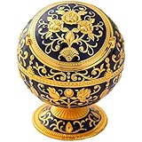 AITELEI Metal Globe Ashtray Windproof Ashtray with Lids Portable Cigarette Ashtray Hand Stamped Pattern Ball Ashtray for Outdoors Indoors Home Hotel,Nice Gift