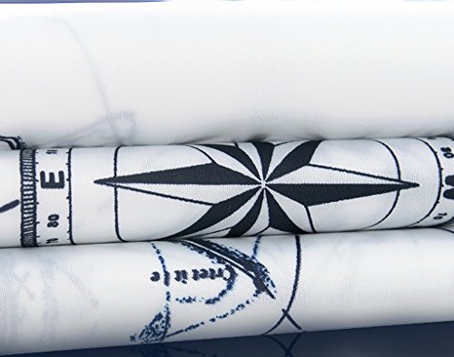 Fancy Duschvorhänge Duschvorhang Verdickung Wasserdicht Anti – Mildew Mittelmeer Stil Polyester Duschvorhang Teal Duschvorhang ( größe : 300cm*200cm ) - 5
