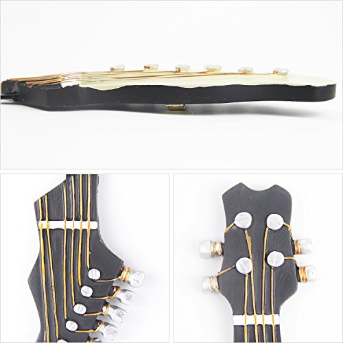 KUNGYO 3 Stück Gitarre Geformt Metall Wand Haken Vintage Handtuch Coat Wandhalter Kleiderbügel Haken - 6