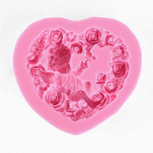 Silikon Spitze Effekt Engel Angel Cupido Baby Geburt Ausstecher Ausstechform Marzipan Fondant Tortendeko Torten Deko Tortenrand Deko Rand Kuchenform Backform Seife Hochzeit Party - 2