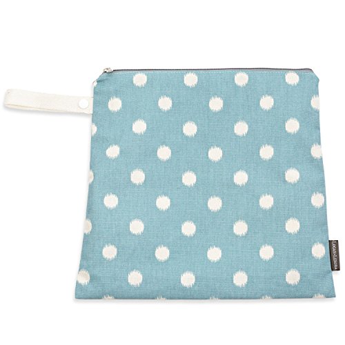 Logan + Lenora Waterproof Wet Bag Mini for Cloth Nappies and Swim Suits (Zoom Dots)