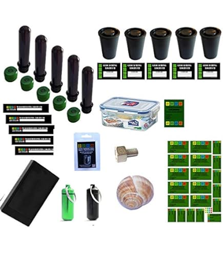 Geocache Filmdose Set - 5x Dosen Mit Magneten & Logstreifen