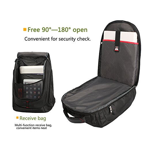 Soarpop WB4393 17“ Laptoprucksack Business Backpack (schwarz) - 4