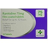 72 (6 x 12) Ranitidine Tablets for Indigestion and Heartburn Relief - 75mg Film-Coated Tablets