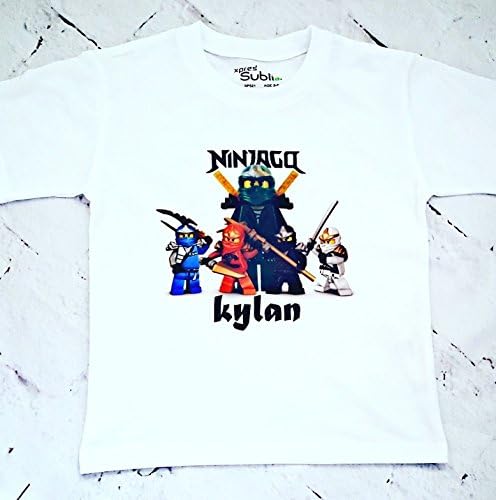 ninjago lego personalised boys t shirt