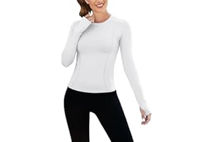 IECCP Camicie da allenamento senza cuciture da donna a maniche lunghe per yoga top sportivo da corsa traspirante top atletico slim fit