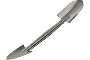 Wazakura Pelle Miniature Courbée pour Sol de Bonsaï et Plante, 255 mm FABRIQUÉE AU Japon, Outil Japonais pour Bonsai Shohin Petit Arbre, Acier Inoxydable Argenté