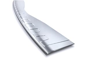 teileplus24 AL171 Protección del Borde de Carga de Aluminio para Renault Mégane 4 GT FL 2021-, Color:Plata