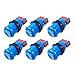 Produktbild EG STARTS 6X American Style Standard Arcade Tasten umschaltbar Happ Typ 30mm Druckknopf 187 "(4,8 mm) terminal Jamma Mame Kit Teile (Blau)