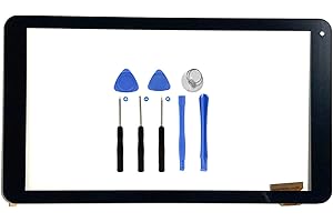 EUTOPING Noir Écran Tactile numériseur Verre Senor pièces de Rechange capacitives de rechangepour 10.1 Pouce logicom Tab 114 avec Outil