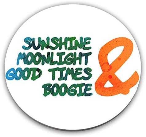 Sunshine, Moonlight &amp; Boogie Ampersand Custom Stainless Coaster| Add A Stylish &amp; Custom Protective Layer To Serve Coffee, Tea &amp; Drinks On Your Tables| Premium Quality Serveware Accessories By Hamerson