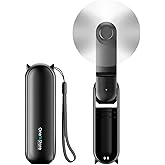 One94Store Mini Handheld Fan, Portable Folding USB Rechargeable Fan with 2000mAh Battery, 3 Speed Cooling for Home, Office, T
