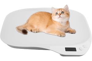 Djurvåg för små djur, digital husdjursvåg 15 kg (±1 gram), LCD digital kattvåg, minivåg med LCD-display, babyvåg digital, vik