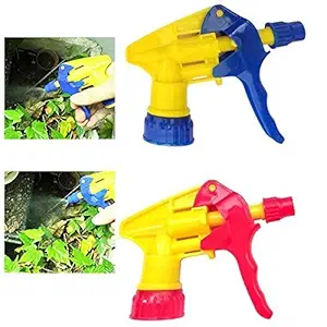 pranali enterprise Nozzle Trigger Bottle Garden Spray High Pressure Garden Pump Water Spray Bottle Nozzle Hand Spray Head Bottle Spray Trigger Gun Plants Pesticide Car Wash Brass Nozzle Sprayer (Pack of 2 multi clour)