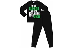 THEPYJAMAFACTORY Boys I'm Not Arguing I'm Just Explaining Why I'm Right Long Cotton Pyjamas