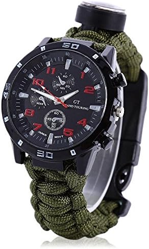 YOGAMT High Quality Outdoor Paracord Survival Keychain Gear Military Grade Type III 7 Strand 550 Lb Paracordfor Ultralight Backpacking and Adventure Camping (Army Green)
