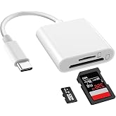 USB C SD Card Reader, 2 in 1 Type C SD Card Adapter with SD/Micro SD, Memory Card Reader for iPhone 15, Mac, iPad Pro Air 202