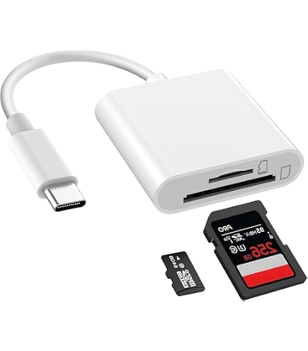 Lecteur De Carte SD/TF Universel 4 En 1 - Ports USB-C, Lightning, Micro USB, USB-A - Pour IPhone, Android, PC - 12