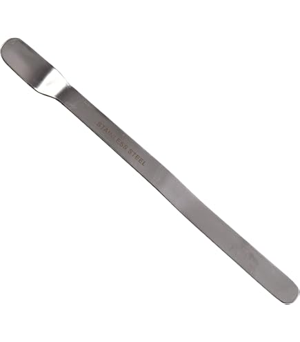 thumbnail image 2 of A2Z SCILAB 8-Inch Stainless Steel Lab Spatula – PVC Comfort Handle, 4” Blade 2 of 6