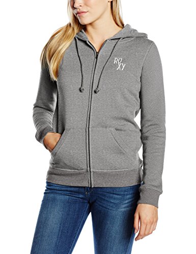 Roxy Women's Your Smile Zip B J OTLR Long Sleeve Hoodie, Grey (Charcoal Heather), X-Large