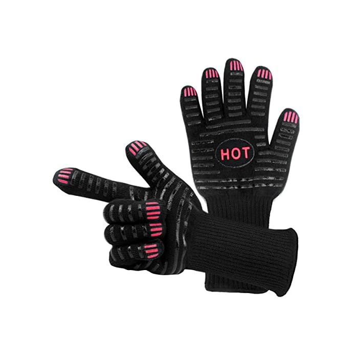 Grillhandschuhe 1 Paar Disino 350 640 Hitzebestndige Handschuhe Fr Den Grill Schwarz