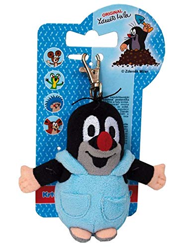 Preisvergleich Produktbild Schlüsselanhänger Der kleine Maulwurf mit blauer Hose Karabinerhaken