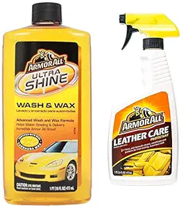 Armor All Wash and Wax (473 ml) and Leather Care Spray (473 ml)