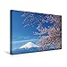 Produktbild Premium Textil-Leinwand 45 cm x 30 cm quer, Prachtvoll blühender Kirschbaum vor dem schneebedeckten Gipfel des Mount Fuji, Fujikawaguchiko, Japan | ... Fuji, Fujikawaguchiko, Japan (CALVENDO Orte)
