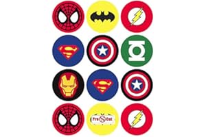 GOGGLY 30 x Pre Cut Super Hero Cake, Cupcake Toppers/Decorations Edible Premium Wafer Paper