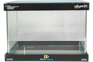 Aqua Della, Aquarium Urbyss 45x30x32 cm, Aquarium rectangulaire avec Verre courbé et Poli de 5 mm, Verre de Protection Poli de 3 mm, Clips de Support en Plastique, Tapis de Protection