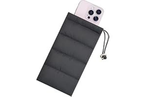 MOPZIJA Thermo Handyhülle Tasche Universal Daunen Pouch Handysocke Weihnachten Geschenke für Smartphones Handy Winter Handyhülle kompatibel iPhone 14 13 12Plus X, Samsung Galaxy (Schwarz)