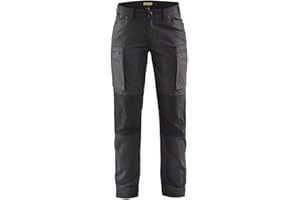 BLÅKLÄDER Blaklader 71591146 PANTALON DE SERVICE POUR DAMES EN STRETCH, Gris foncé/ Noir, taille C36