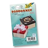 Papp-Boxen MINI 10 Stück - ECKIG 7,5x7,5x4,5cm NATUR
