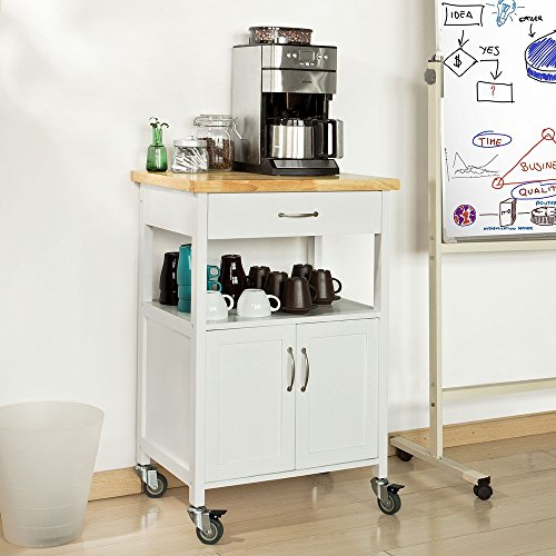 SoBuy® Servierwagen, Küchenwagen, Rollwagen,Getränkewagen fürs Büro,FKW22-WN - 3